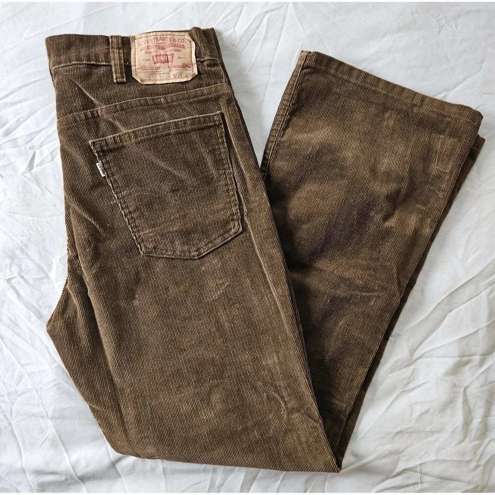 Vintage‎ Levis 517-1529 Corduroy Pants Mens 36x31 Brown Bootcut Made In USA 1983